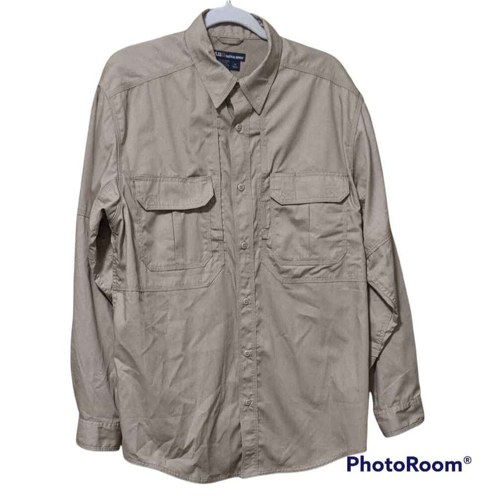 5.11 Tactical casual button front shirt utility military shackett jacket…
